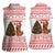 Germany Christmas Women Sleeveless Polo Shirt with German Shepherd Dog Gingerbread Tree and Red Holiday Pattern - Wonder Print Shop