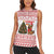Germany Christmas Women Sleeveless Polo Shirt with German Shepherd Dog Gingerbread Tree and Red Holiday Pattern - Wonder Print Shop