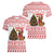 Germany Christmas Women V-Neck T-Shirt with German Shepherd Dog Gingerbread Tree and Red Holiday Pattern - Wonder Print Shop