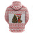 Germany Christmas Zip Hoodie with German Shepherd Dog Gingerbread Tree and Red Holiday Pattern - Wonder Print Shop