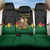 Bolivia Christmas Back Car Seat Cover with Santa Claus Llama Andean Outfit and Festive Tree Design - Wonder Print Shop
