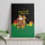 Bolivia Christmas Canvas Wall Art with Santa Claus Llama Andean Outfit and Festive Tree Design - Wonder Print Shop