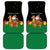 Bolivia Christmas Car Mats with Santa Claus Llama Andean Outfit and Festive Tree Design - Wonder Print Shop