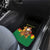 Bolivia Christmas Car Mats with Santa Claus Llama Andean Outfit and Festive Tree Design - Wonder Print Shop