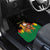 Bolivia Christmas Car Mats with Santa Claus Llama Andean Outfit and Festive Tree Design - Wonder Print Shop