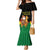 Bolivia Christmas Family Matching Mermaid Dress and Hawaiian Shirt with Santa Claus Llama Andean Outfit and Festive Tree Design - Wonder Print Shop