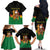 Bolivia Christmas Family Matching Off The Shoulder Long Sleeve Dress and Hawaiian Shirt with Santa Claus Llama Andean Outfit and Festive Tree Design - Wonder Print Shop