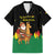 Bolivia Christmas Family Matching Off The Shoulder Long Sleeve Dress and Hawaiian Shirt with Santa Claus Llama Andean Outfit and Festive Tree Design - Wonder Print Shop
