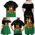 Bolivia Christmas Family Matching Off Shoulder Maxi Dress and Hawaiian Shirt with Santa Claus Llama Andean Outfit and Festive Tree Design - Wonder Print Shop