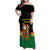 Bolivia Christmas Family Matching Off Shoulder Maxi Dress and Hawaiian Shirt with Santa Claus Llama Andean Outfit and Festive Tree Design - Wonder Print Shop