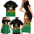 Bolivia Christmas Family Matching Short Sleeve Bodycon Dress and Hawaiian Shirt with Santa Claus Llama Andean Outfit and Festive Tree Design - Wonder Print Shop