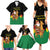 Bolivia Christmas Family Matching Summer Maxi Dress and Hawaiian Shirt with Santa Claus Llama Andean Outfit and Festive Tree Design - Wonder Print Shop