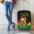 Bolivia Christmas Luggage Cover with Santa Claus Llama Andean Outfit and Festive Tree Design - Wonder Print Shop
