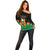 Bolivia Christmas Off Shoulder Sweater with Santa Claus Llama Andean Outfit and Festive Tree Design - Wonder Print Shop