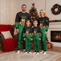 Bolivia Christmas Pajama Set with Santa Claus Llama Andean Outfit and Festive Tree Design - Wonder Print Shop