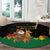 Bolivia Christmas Round Carpet with Santa Claus Llama Andean Outfit and Festive Tree Design - Wonder Print Shop