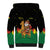 Bolivia Christmas Sherpa Hoodie with Santa Claus Llama Andean Outfit and Festive Tree Design - Wonder Print Shop