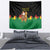 Bolivia Christmas Tapestry with Santa Claus Llama Andean Outfit and Festive Tree Design - Wonder Print Shop