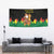 Bolivia Christmas Tapestry with Santa Claus Llama Andean Outfit and Festive Tree Design - Wonder Print Shop