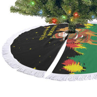 Bolivia Christmas Tree Skirt with Santa Claus Llama Andean Outfit and Festive Tree Design - Wonder Print Shop