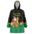Bolivia Christmas Wearable Blanket Hoodie with Santa Claus Llama Andean Outfit and Festive Tree Design - Wonder Print Shop