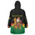 Bolivia Christmas Wearable Blanket Hoodie with Santa Claus Llama Andean Outfit and Festive Tree Design - Wonder Print Shop