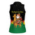 Bolivia Christmas Women Sleeveless Polo Shirt with Santa Claus Llama Andean Outfit and Festive Tree Design - Wonder Print Shop