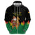 Bolivia Christmas Zip Hoodie with Santa Claus Llama Andean Outfit and Festive Tree Design - Wonder Print Shop