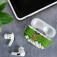 Bolivia Christmas AirPods Case with Santa Claus Andean Deer Condor and Traditional Pattern Design - Wonder Print Shop