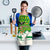 Bolivia Christmas Apron with Santa Claus Andean Deer Condor and Traditional Pattern Design - Wonder Print Shop