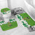 Bolivia Christmas Bathroom Set with Santa Claus Andean Deer Condor and Traditional Pattern Design - Wonder Print Shop