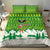 Bolivia Christmas Bedding Set with Santa Claus Andean Deer Condor and Traditional Pattern Design - Wonder Print Shop