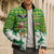 Bolivia Christmas Bomber Puffer Jacket with Santa Claus Andean Deer Condor and Traditional Pattern Design - Wonder Print Shop