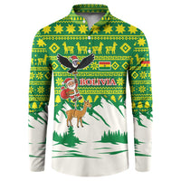 Bolivia Christmas Button Sweatshirt with Santa Claus Andean Deer Condor and Traditional Pattern Design - Wonder Print Shop