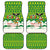 Bolivia Christmas Car Mats with Santa Claus Andean Deer Condor and Traditional Pattern Design - Wonder Print Shop