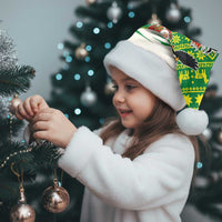 Bolivia Christmas Santa Hat with Santa Claus Andean Deer Condor and Traditional Pattern Design - Wonder Print Shop