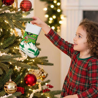 Bolivia Christmas Stocking with Santa Claus Andean Deer Condor and Traditional Pattern Design - Wonder Print Shop
