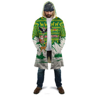 Bolivia Christmas Cloak with Santa Claus Andean Deer Condor and Traditional Pattern Design - Wonder Print Shop