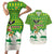 Bolivia Christmas Couples Matching Short Sleeve Bodycon Dress and Hawaiian Shirt with Santa Claus Andean Deer Condor and Traditional Pattern Design - Wonder Print Shop