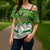 Bolivia Christmas Cross Shoulder Shirt with Santa Claus Andean Deer Condor and Traditional Pattern Design - Wonder Print Shop