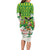 Bolivia Christmas Family Matching Long Sleeve Bodycon Dress and Hawaiian Shirt with Santa Claus Andean Deer Condor and Traditional Pattern Design - Wonder Print Shop