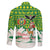 Bolivia Christmas Family Matching Off Shoulder Short Dress and Hawaiian Shirt with Santa Claus Andean Deer Condor and Traditional Pattern Design - Wonder Print Shop