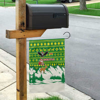 Bolivia Christmas Garden Flag with Santa Claus Andean Deer Condor and Traditional Pattern Design - Wonder Print Shop