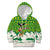 Bolivia Christmas Kid Hoodie with Santa Claus Andean Deer Condor and Traditional Pattern Design - Wonder Print Shop