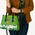 Bolivia Christmas Leather Bag with Santa Claus Andean Deer Condor and Traditional Pattern Design - Wonder Print Shop