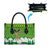 Bolivia Christmas Leather Bag with Santa Claus Andean Deer Condor and Traditional Pattern Design - Wonder Print Shop