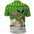 Bolivia Christmas Polo Shirt with Santa Claus Andean Deer Condor and Traditional Pattern Design - Wonder Print Shop