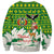 Bolivia Christmas Sweatshirt with Santa Claus Andean Deer Condor and Traditional Pattern Design - Wonder Print Shop