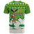Bolivia Christmas T Shirt with Santa Claus Andean Deer Condor and Traditional Pattern Design - Wonder Print Shop