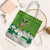 Bolivia Christmas Tote Bag with Santa Claus Andean Deer Condor and Traditional Pattern Design - Wonder Print Shop